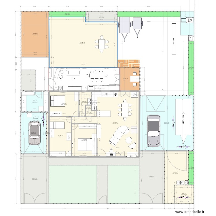 Saint andré 14 mai. Plan de 27 pièces et 400 m2