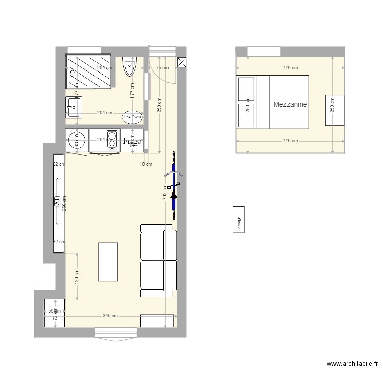 studio essai 2. Plan de 0 pièce et 0 m2