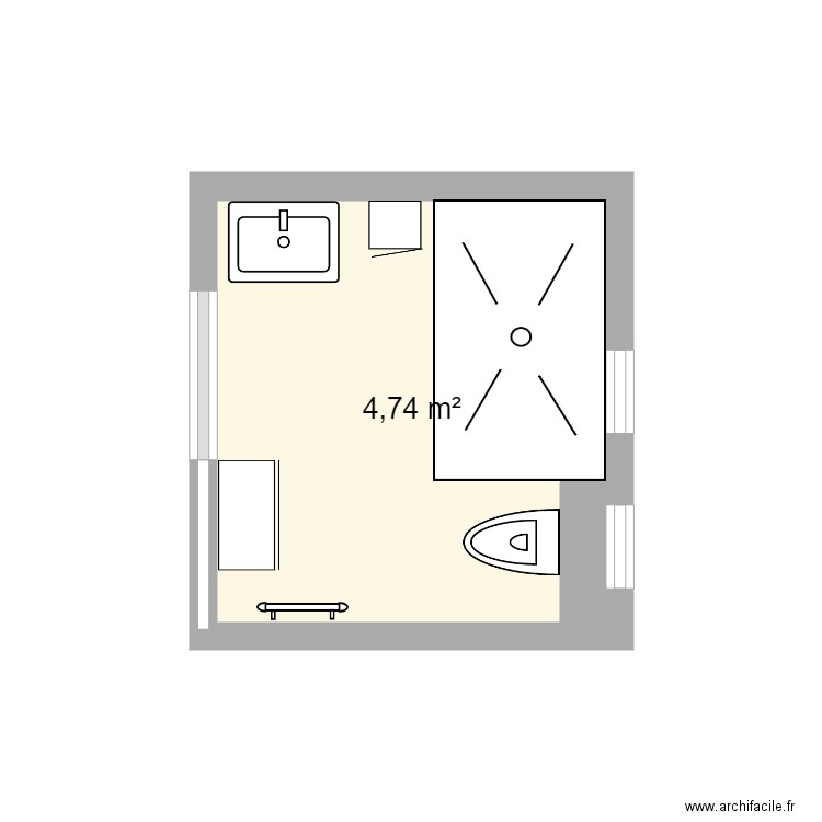 sdb Sourdeval. Plan de 0 pièce et 0 m2