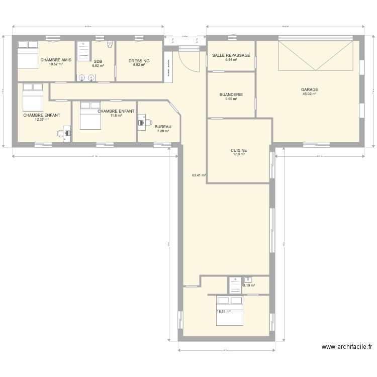 PLAN MAISON N 2. Plan de 0 pièce et 0 m2