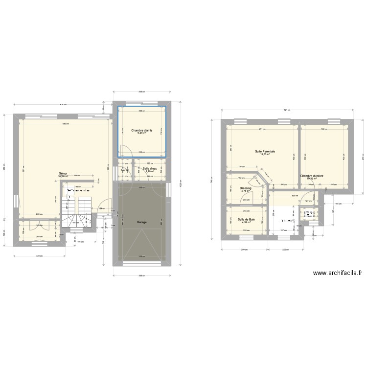 Maison. Plan de 0 pièce et 0 m2