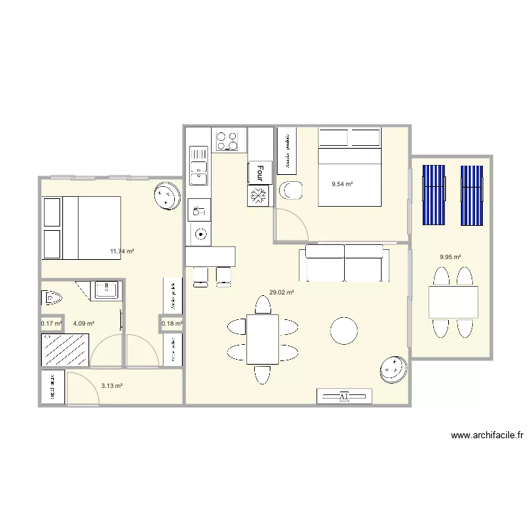 Santa Clara 2 optimis&eacute;V4 WC inchang&eacute;V2. Plan de 