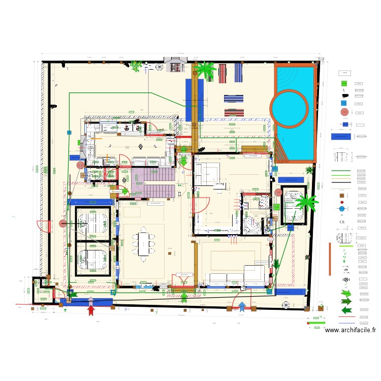 PLAN DE LA DUPLEX AVEC MODIF pour EL Info et Tv. Plan de 0 pièce et 0 m2