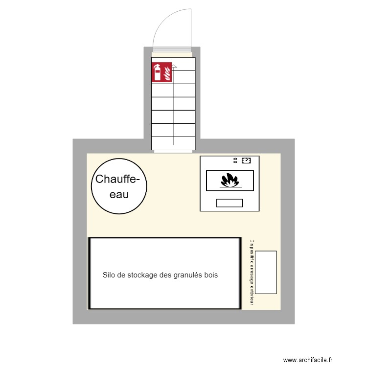 Chaufferie hôtellerie . Plan de 0 pièce et 0 m2