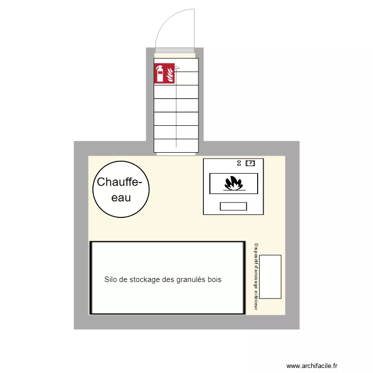 Chaufferie h&ocirc;tellerie . Plan de 