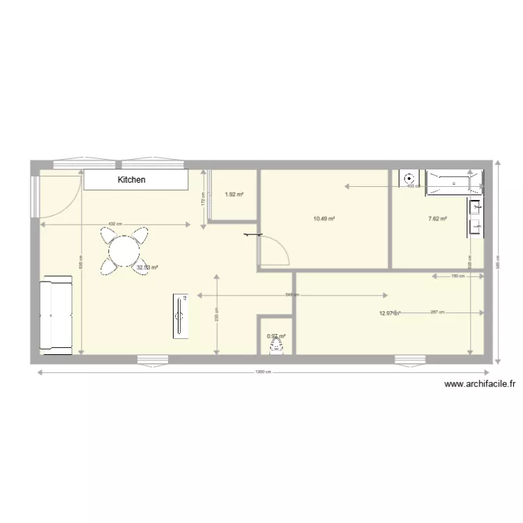 Marnaz Atelier 1er &eacute;tage futur essai 1. Plan de 