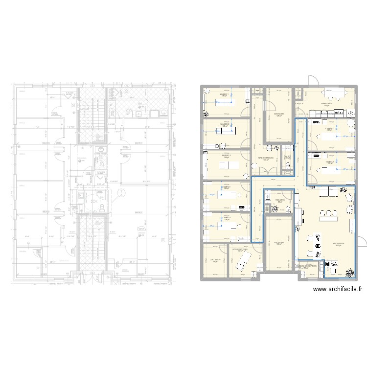 Clinique 27 septembre 2022. Plan de 21 pièces et 224 m2