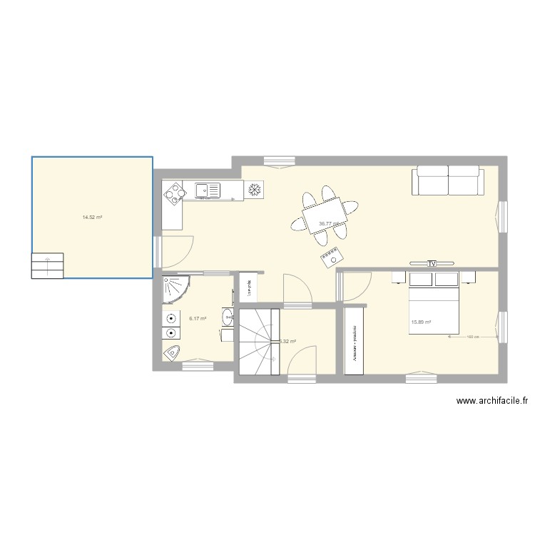 sabine rez de chaussée 3. Plan de 0 pièce et 0 m2