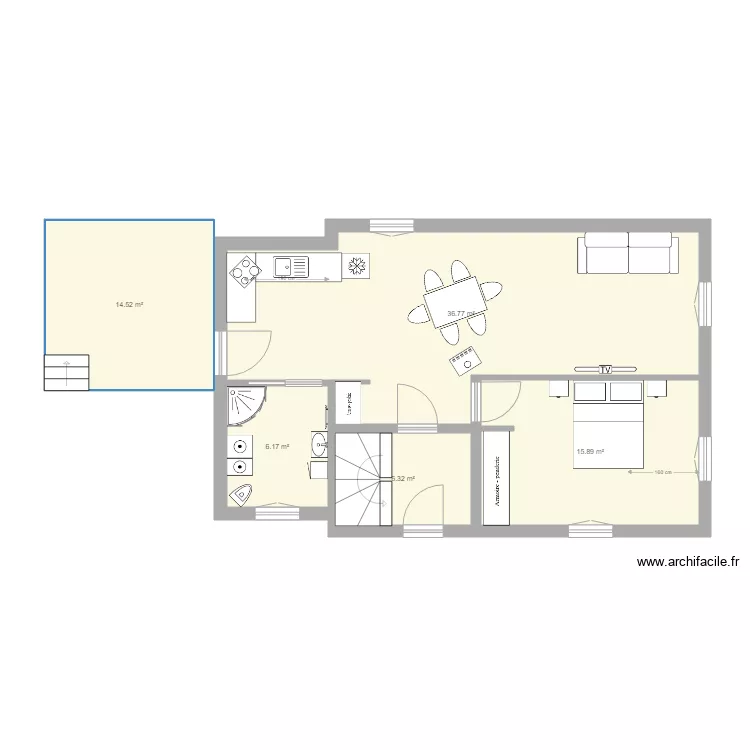 sabine rez de chauss&eacute;e 3. Plan de 