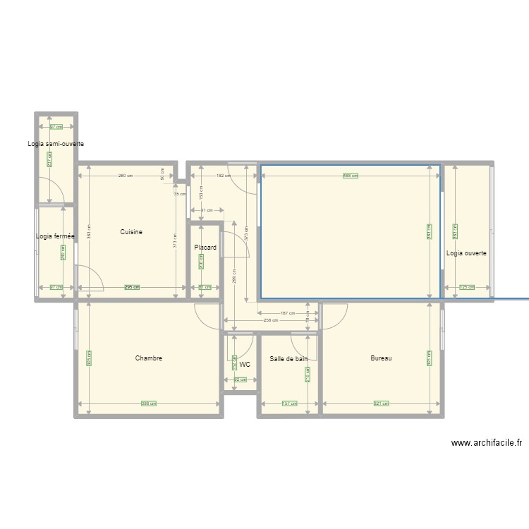 h2v. Plan de 11 pièces et 38 m2