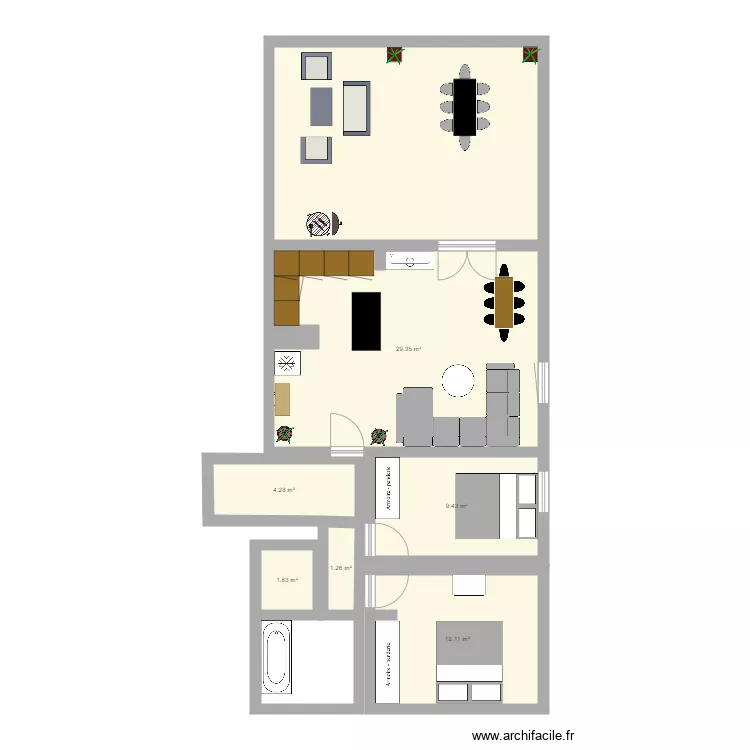 Appart Alex. Plan de 