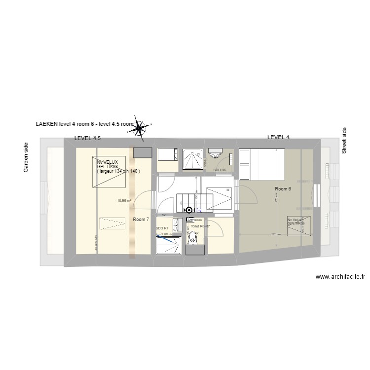 LAEKEN. Plan de 34 pièces et 328 m2