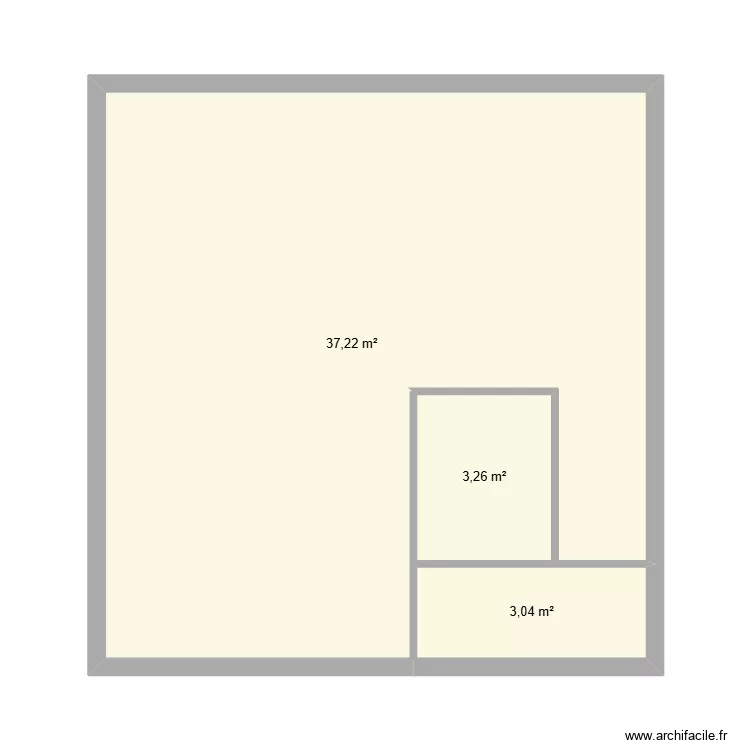 Apt parents. Plan de 3 Pièces et 44 m² Apt parents. Plan de 3 Pièces et 44 m²