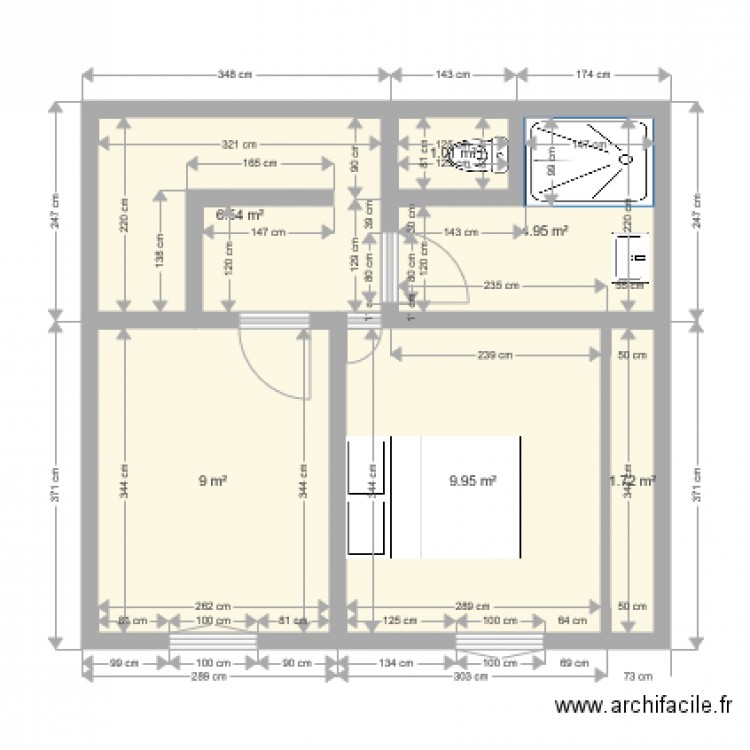 MAISON ETAGE. Plan de 0 pièce et 0 m2