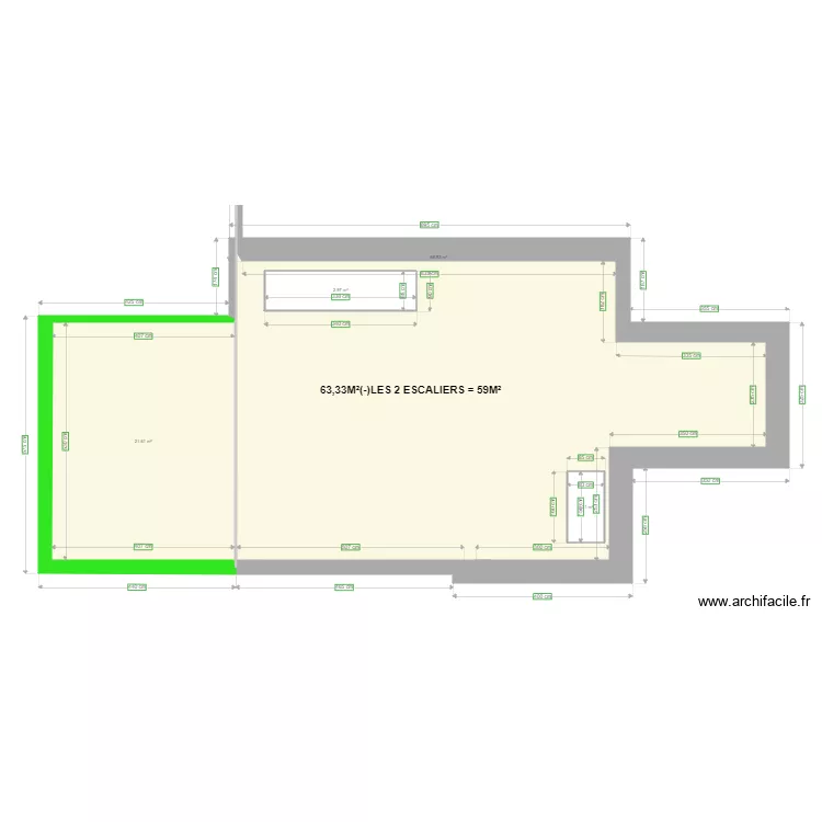 EXTENSION  RDC PERMIS DEF SANS MUR. Plan de 