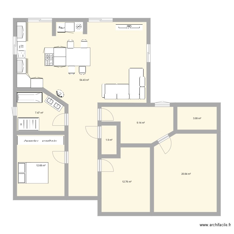 maison double 2ch. Plan de 0 pièce et 0 m2