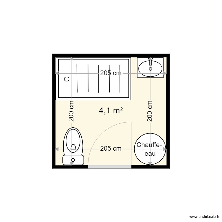 GILLES EDITH . Plan de 1 pièce et 4 m2