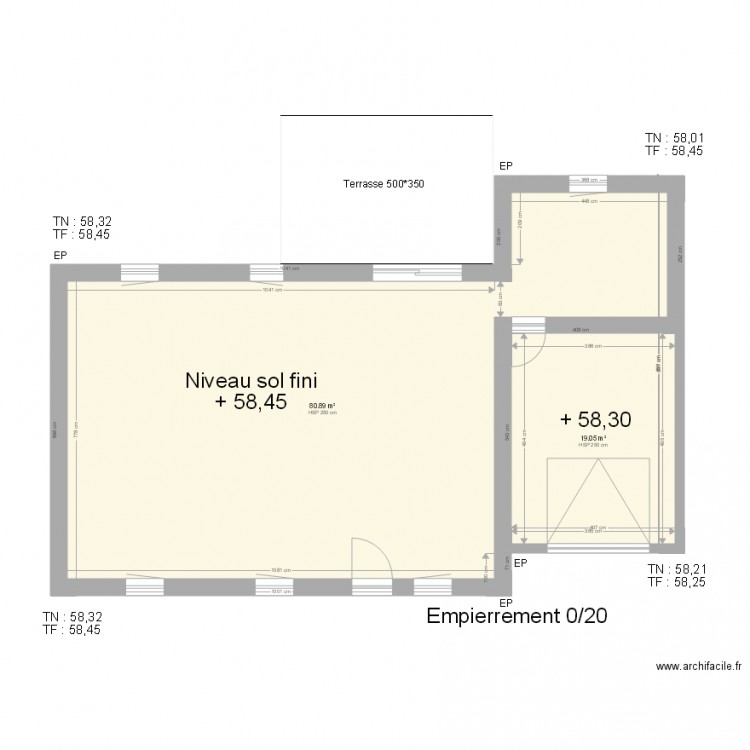 plan17032018version3chambresPCplan de masse. Plan de 0 pièce et 0 m2