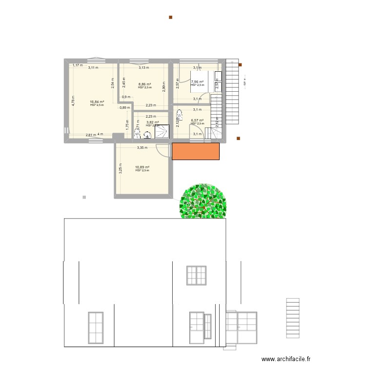 EYGLIERS EXTENSION EN NORD 2. Plan de 12 pièces et 182 m2
