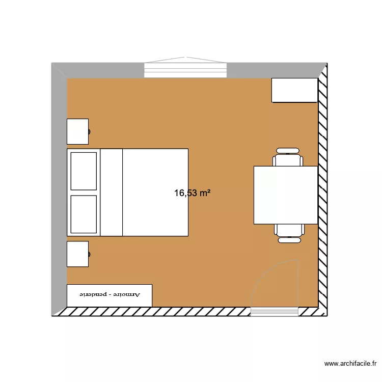 CHAMBRE ST MAT. Plan de 