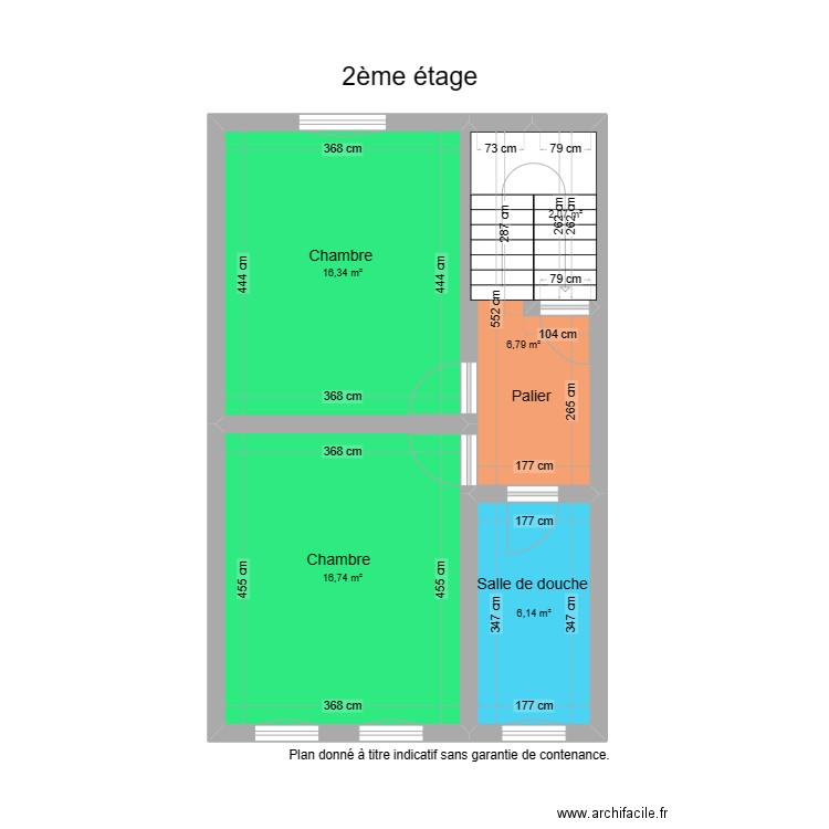 2ème - Palais 47 . Plan de 5 pièces et 48 m2