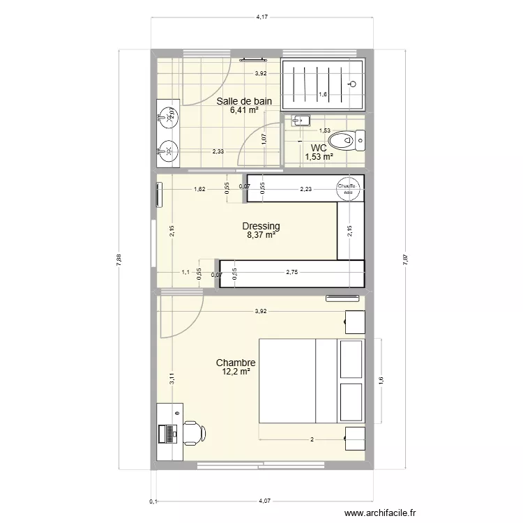 LESUEUR v2. Plan de 4  et 29 m²