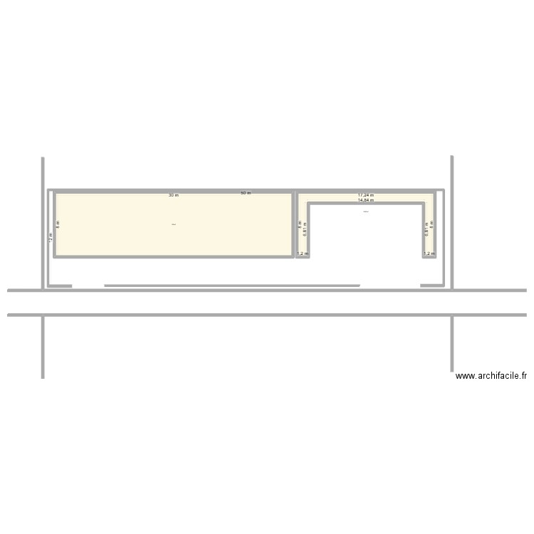 CT200. Plan de 2 pièces et 277 m2