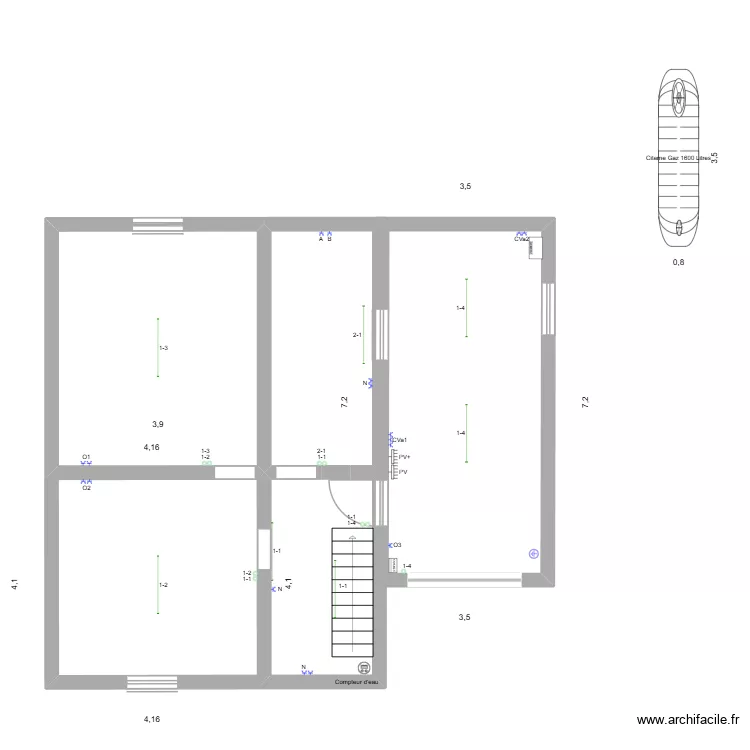 N°29 SOUS-SOL. Plan de 5 Pièces et 70 m² N°29 SOUS-SOL. Plan de 5 Pièces et 70 m²