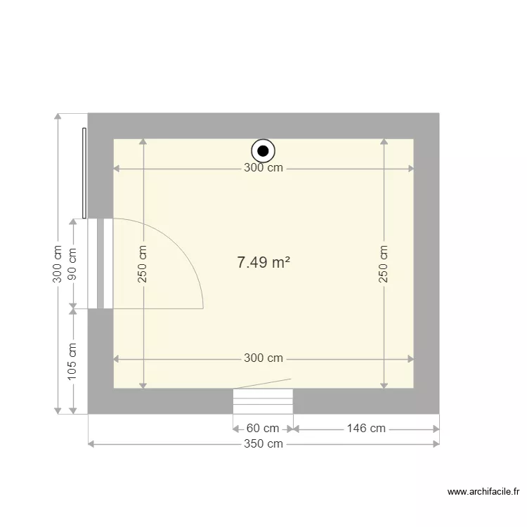 Abri piscine. Plan de 