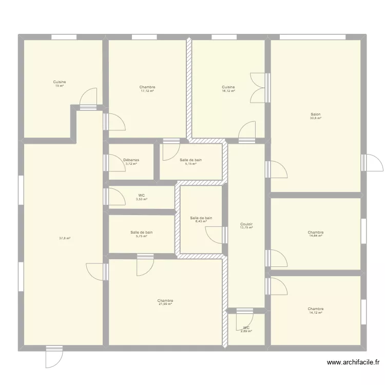 Maison familiale plan 2. Plan de 