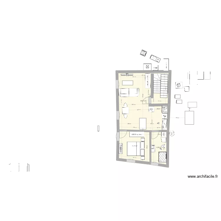 plan boucherie 1 er etage plan f2 n*1. Plan de 