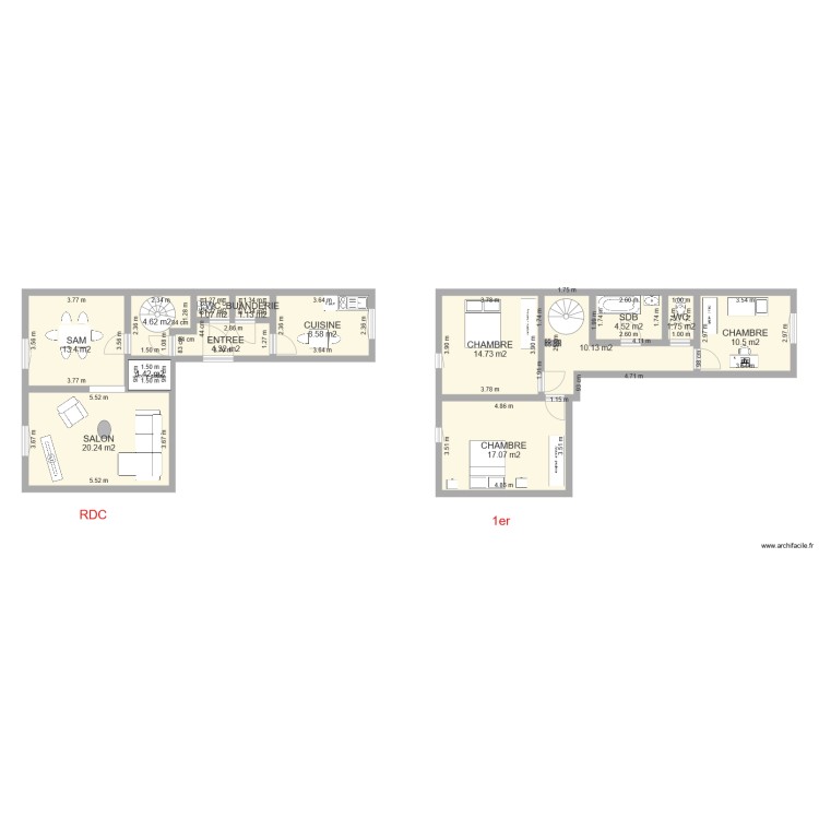 ROCCHI. Plan de 0 pièce et 0 m2