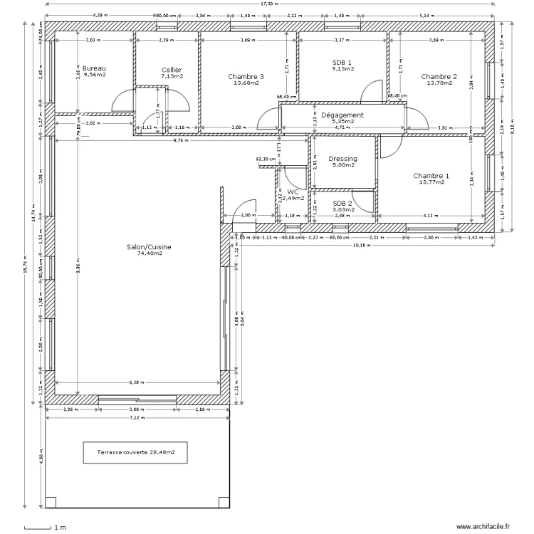 PLAN MAISON CAZEAUX/LAMARQUE. Plan de PLAN MAISON CAZEAUX/LAMARQUE. Plan de