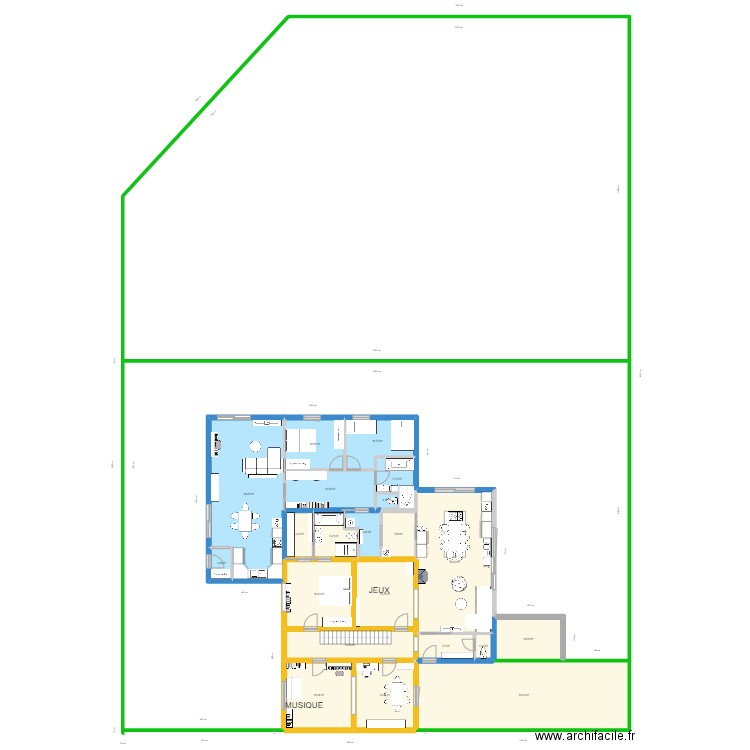 grotestraat. Plan de 21 pièces et 287 m2