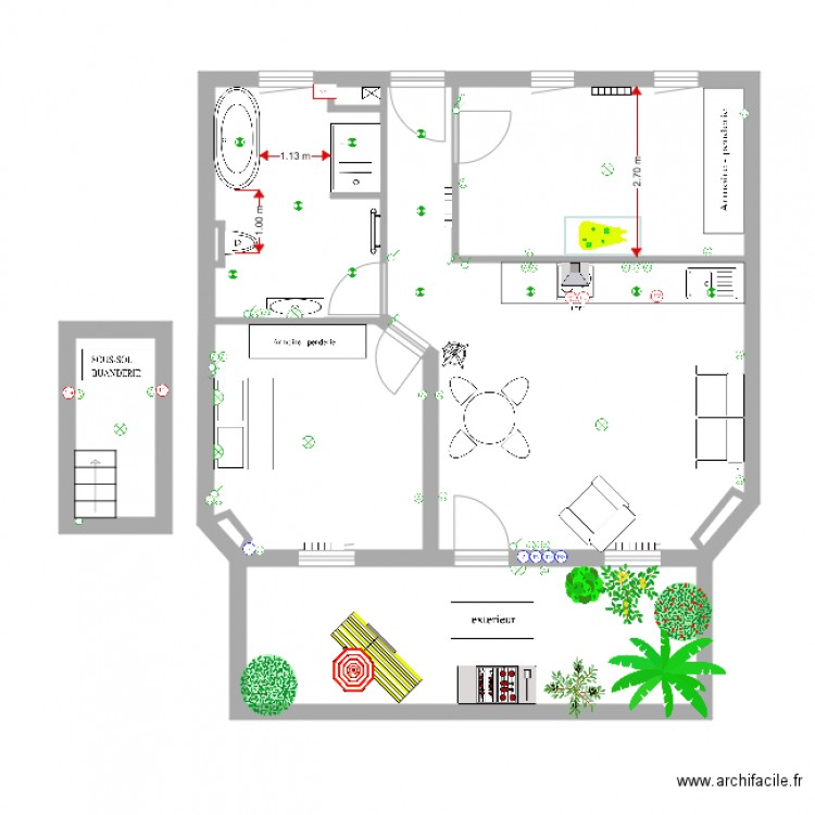 projet Charlotte Rivolet implantation elec FINAL. Plan de 0 pièce et 0 m2