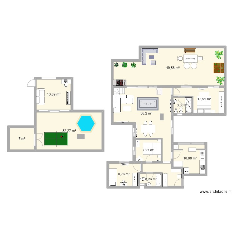 Independancia 2. Plan de 12 pièces et 193 m2