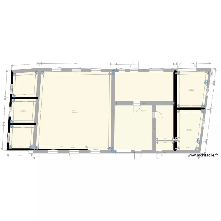 boxes chevaux. Plan de 