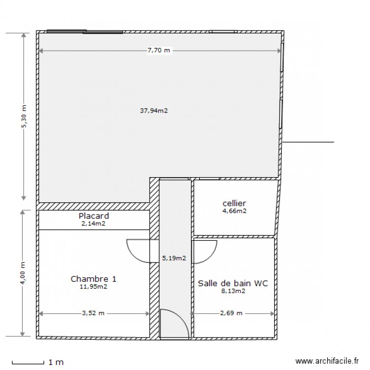 Rdc 1er jet. Plan de 0 pièce et 0 m2