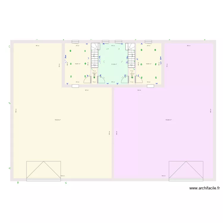 chantier Sarrat etage. Plan de 