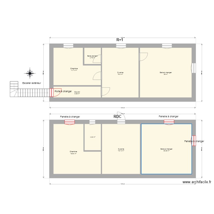 GAUDEL Roger Roanne. Plan de 0 pièce et 0 m2