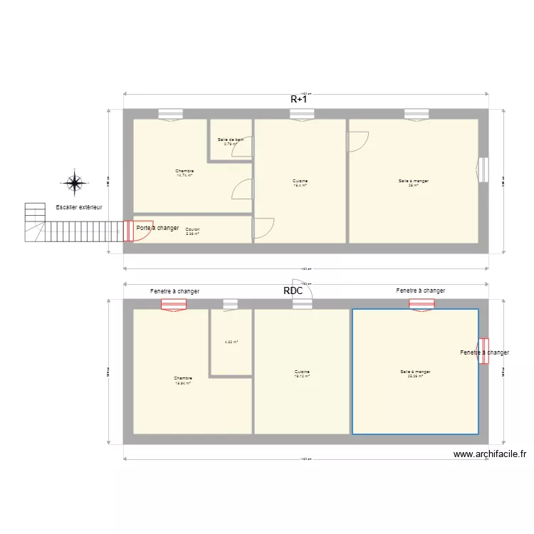 GAUDEL Roger Roanne. Plan de 