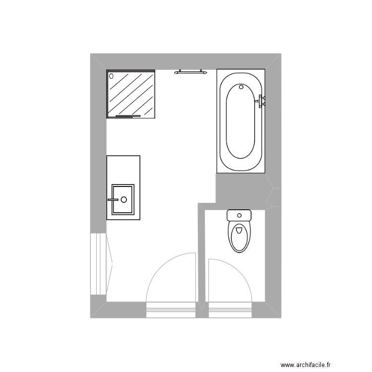 JACQUOT ROGER. Plan de 2 pièces et 9 m2