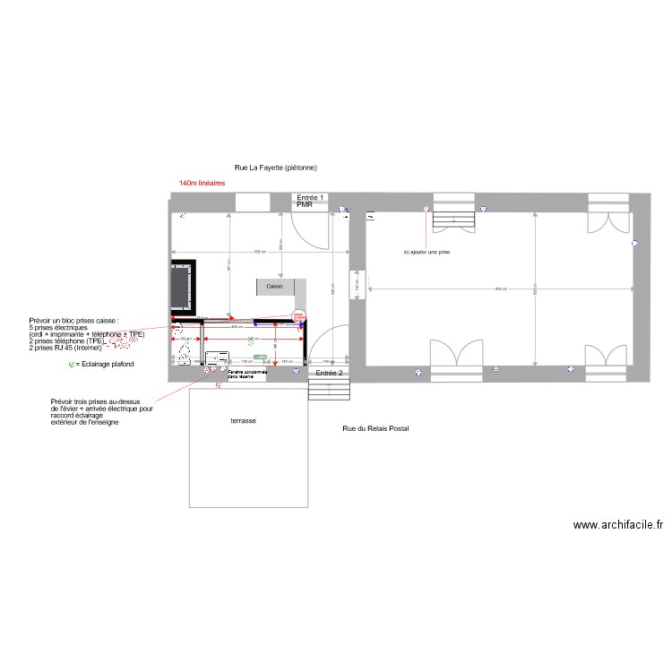 Aménagement La Grande Evasion local. Plan de 0 pièce et 0 m2