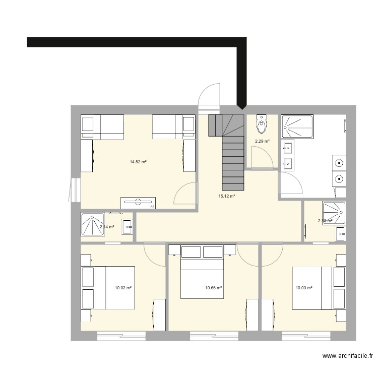 Façade Chalet. Plan de 0 pièce et 0 m2