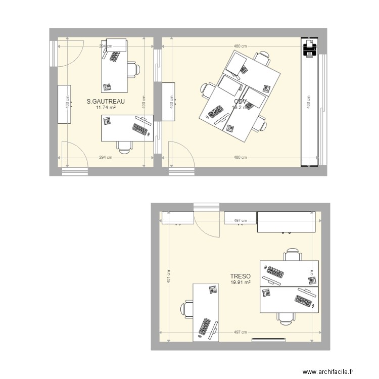 DAF2023-cdv-treso. Plan de 3 pièces et 51 m2