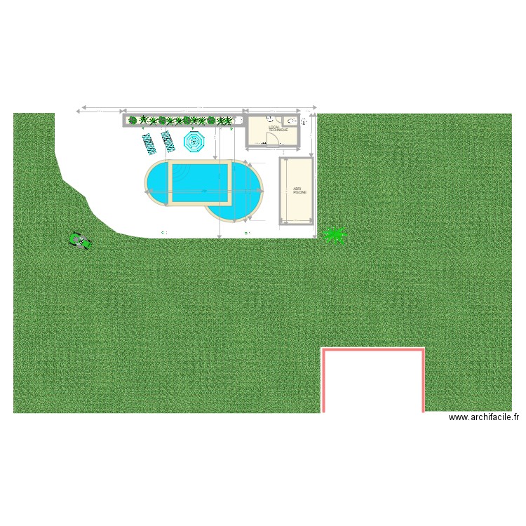 piscine blr n 2 plus arrosage jardin. Plan de 0 pièce et 0 m2