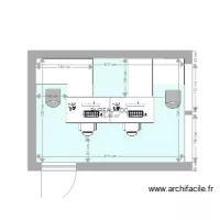 BUREAU RDC AVEC 2 BUREAUx 140X80 ET 2 bureaux 180x120