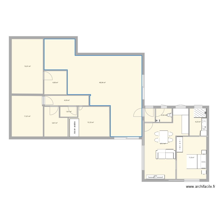 maison modif1. Plan de 0 pièce et 0 m2