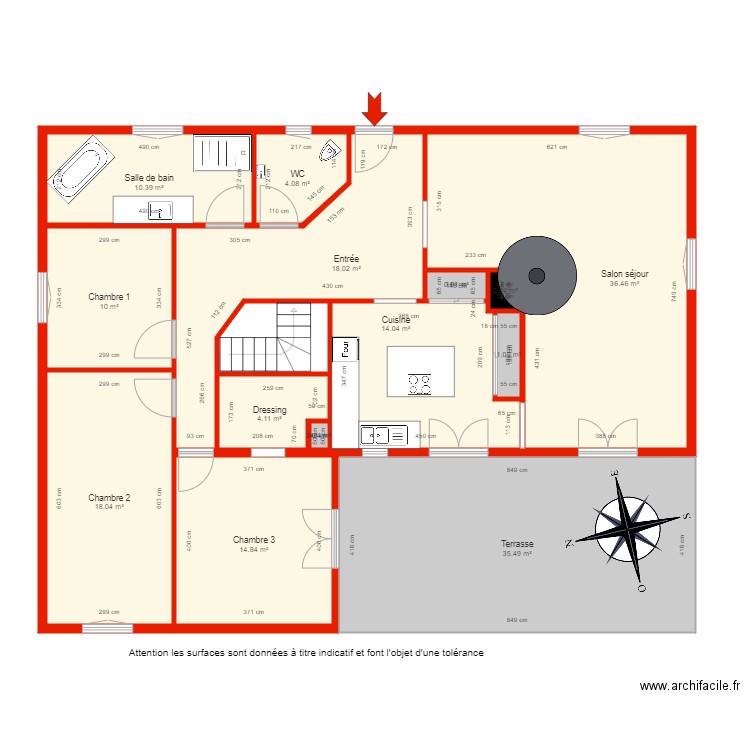 BI 5650 RDC  côté. Plan de 0 pièce et 0 m2