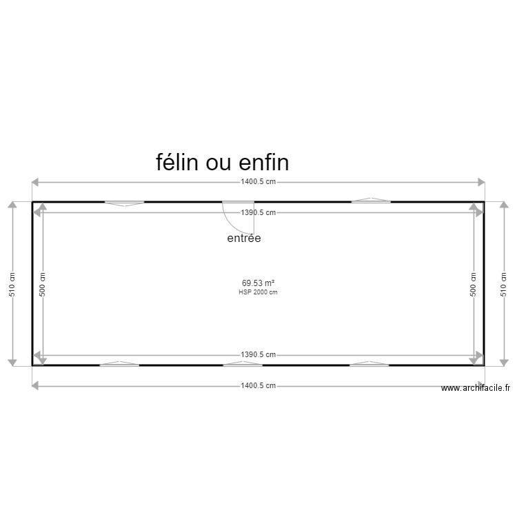 félin ou enfin. Plan de 0 pièce et 0 m2